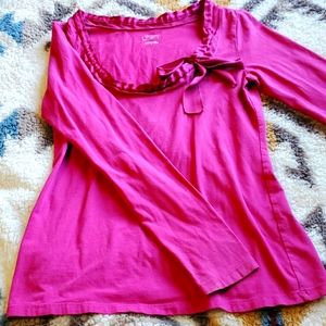 Pink long sleeve blouse